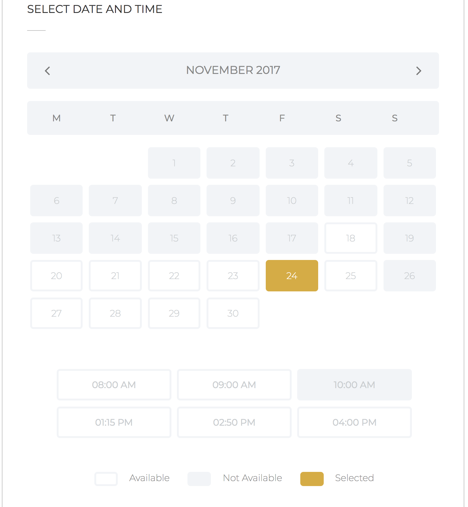 Mina - Beauty Salon Makeup Reservierung WordPress Theme Buchungskalender